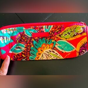 Vera Bradley retired Rumba on a roll case brushes pencils makeup bag